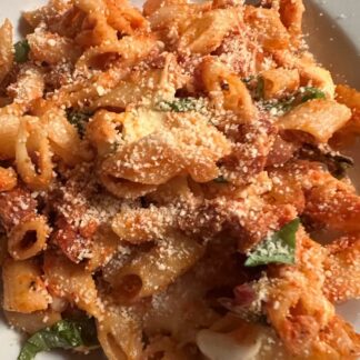 Pastaschotel met chorizo