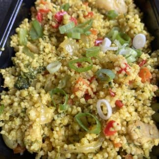 Kruidige couscous met kip en groente
