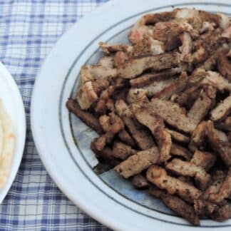 Zelfgemaakte gyros met pitabroodjes