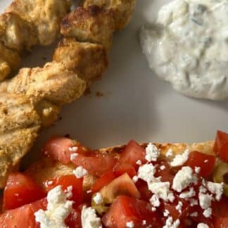 Griekse zelfgemaakte Souvlaki