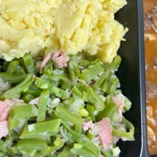 Boeuf Bourguignon met puree en snijbonen